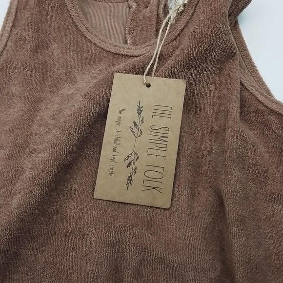 NWT The Simple Folk Vintage Romper Size 6-7 Years In Cinnamon - Picture 7 of 8
